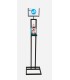 Piantana Porta Dispenser con Display Informativo per Igienizzante Mani