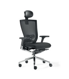 Sedia Nera con schienale alto da ufficio