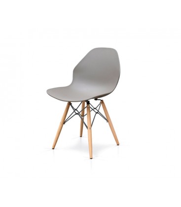 Sedia ecopelle beige trapuntata
