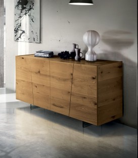 Credenza 4 ante Rovere nodato