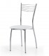 Set Tavolo bianco rettangolare allungabile in vetro + 4 Sedie in acciaio