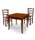 Set Tavolo quadrato allungabile + Sedie Venezia seduta massello Noce