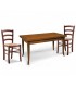 Set Tavolo rettangolare allungabile + Sedie Venezia seduta massello Noce