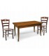 Set Tavolo rettangolare allungabile + Sedie Rochelle seduta massello Noce