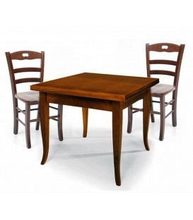 Set Tavolo da cucina 160 x 85 allungabile + 6 Sedie Legno massello