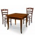 Set Tavolo da cucina 160 x 85 allungabile + 6 Sedie Legno massello