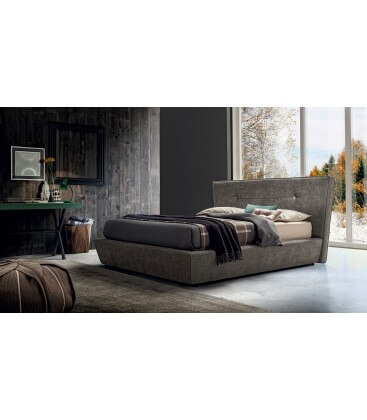 Letto matrimoniale imbottito elegante Chris Felis