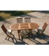 Set da esterno Tavolo + Sedie in legno