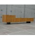 PORTA BASSO TV ROVERE NODATO CON PIEDI IN METALLO