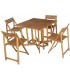 Set da esterno Tavolo + 4 sedie legno acacia