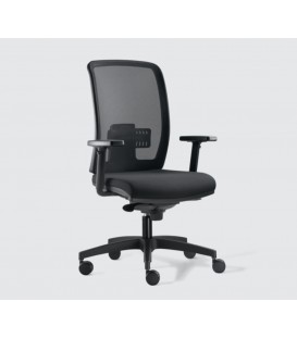 Sedia Nera con schienale alto da ufficio