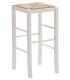 Sgabello modello Venezia Alto Seduta Paglia Bianco