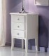 Comodino in legno Shabby Chic Bianco