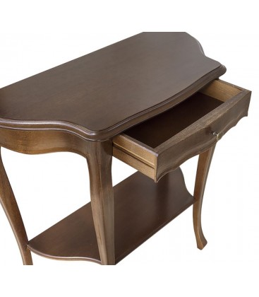Consolle in legno 1 cassetto Noce Scuro