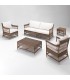 Salotto Camille Bronze con Pouff