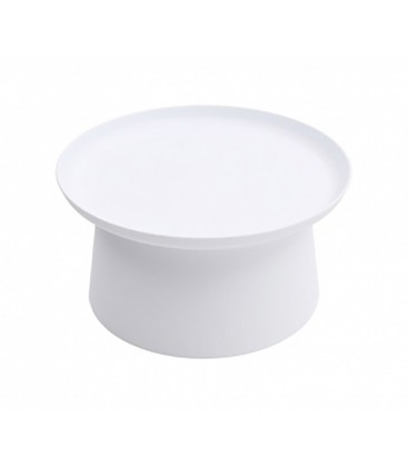Tavolino Rotondo Polipropilene Bianco
