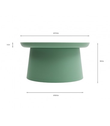 Tavolino Colorato Basso Polipropilene Bianco