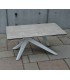 Tavolo Rettangolare Gambe Incrociate e Piano in Vetro Ceramica