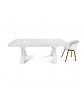 Tavolo in Legno di Rovere Bianco Consumato