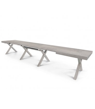 Tavolo in Legno di Rovere Bianco Consumato