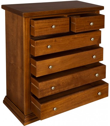 Cassettiera in legno 4 + 2 cassetti Zoccolo chiuso