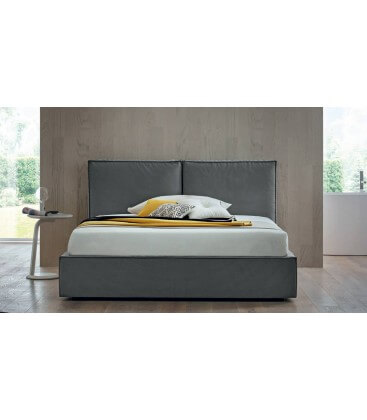 Letto contenitore imbottito testiera moderna minimal Emily Felis