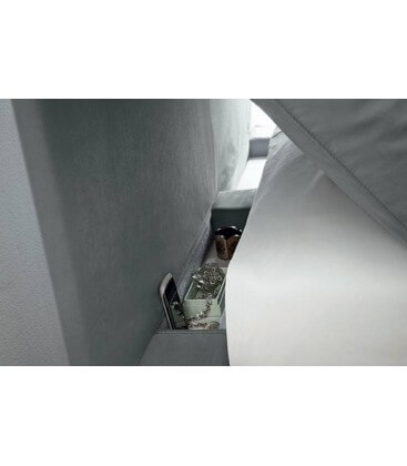 Letto contenitore imbottito testiera moderna minimal Emily Felis