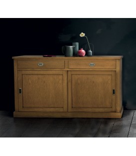 Credenza Legno 2 Ante Scorrevoli 2 Cassetti