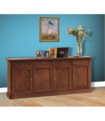 Credenza 4 Porte Base Cristalliera Martini Noce