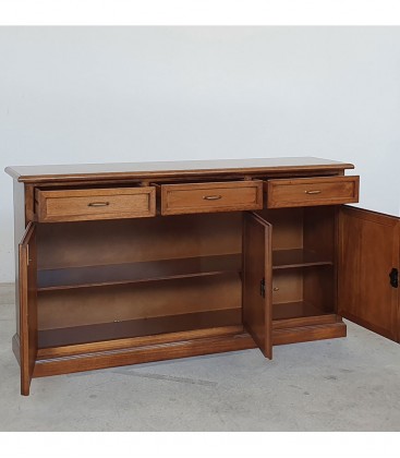 Credenza Martini 3 porte 3 Cassetti Noce Bassano
