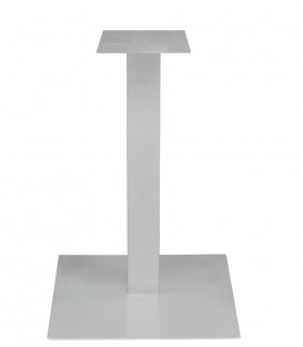 Base quadrata per tavolo Snack in metallo Bianco H.105