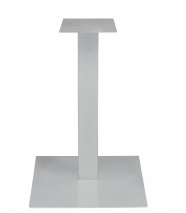 Base quadrata per tavolo Snack in metallo Bianco H.105