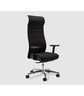 Sedia Nera con schienale alto da ufficio