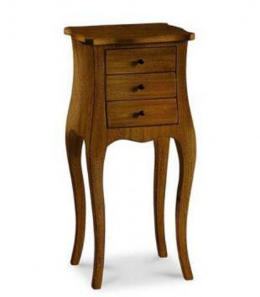 Comodino francesino classico in legno noce