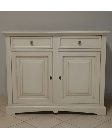 Credenza 2 Ante a Goccia in legno Avorio