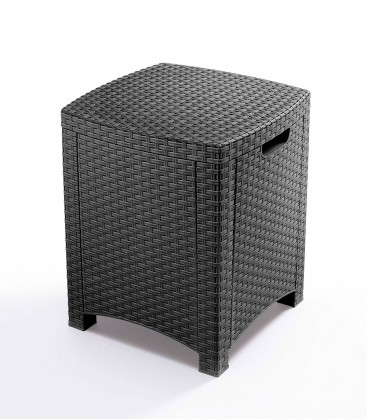 Salotto Set Sofà per Esterno Effetto Rattan in Polipropilene (4 Posti + Tavolino)
