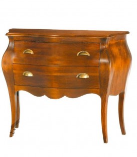 Comò in Legno Bombato 2 Cassetti