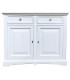 Credenza 2 Ante a Goccia in legno Bianco