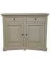 Credenza 2 Ante a Goccia in legno Avorio Anticato