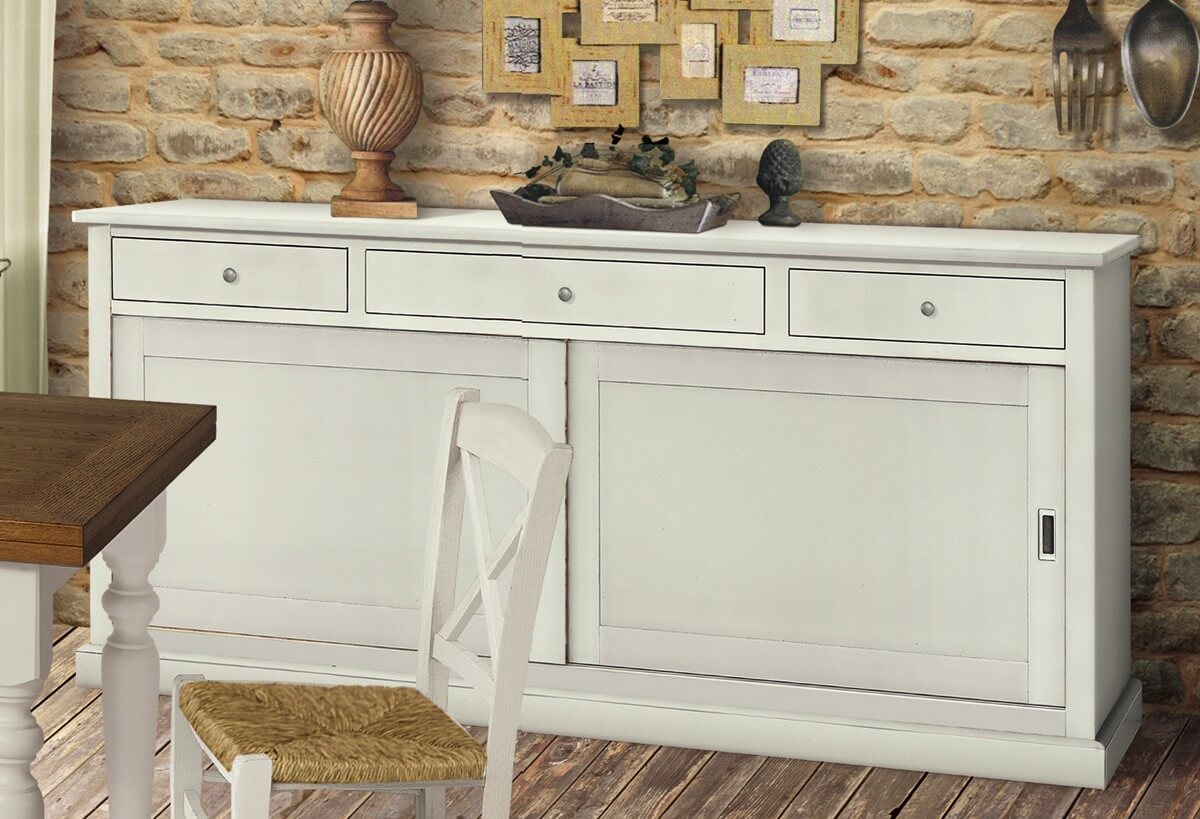 Credenza in legno 2 ante scorrevoli