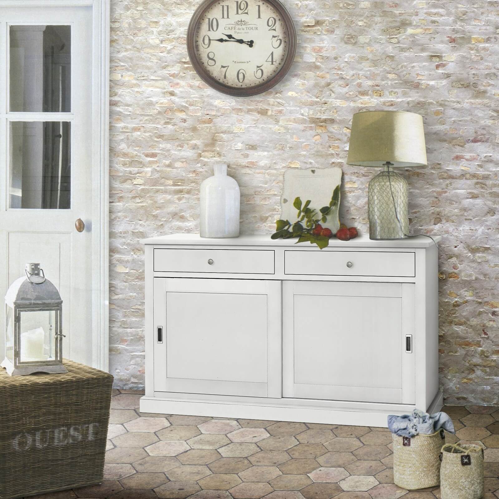 Credenza laccato bianco provenzale
