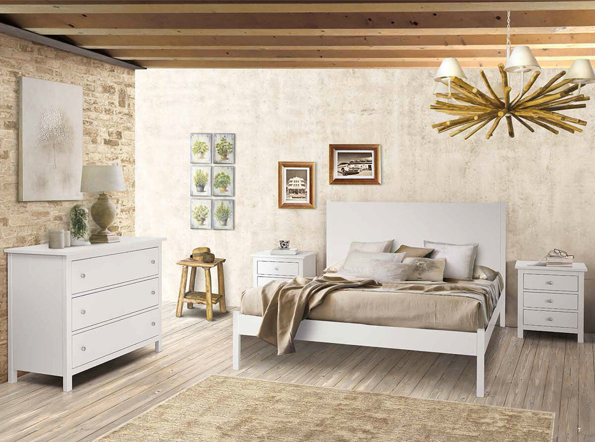 Camera da letto laccato bianco Shabby