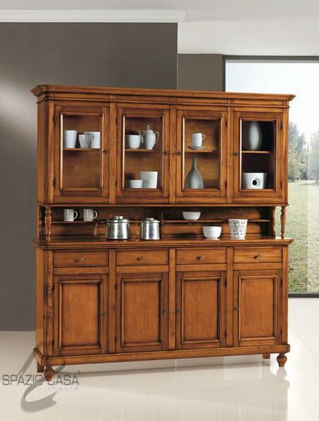 Credenza classica in legno finitura noce