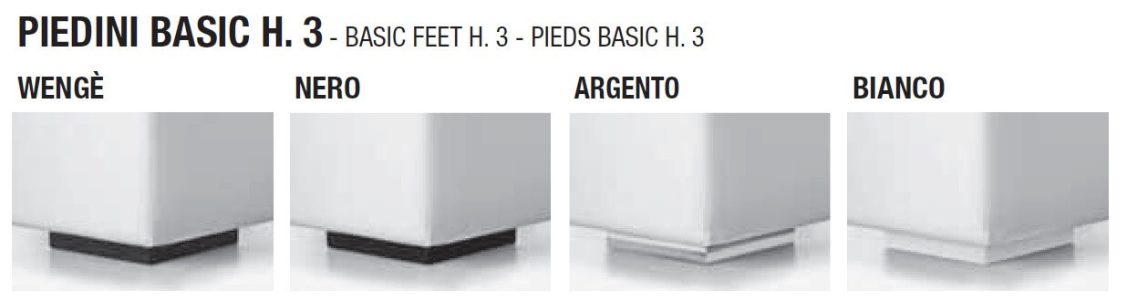 Piedini letto contenitore basic Felis