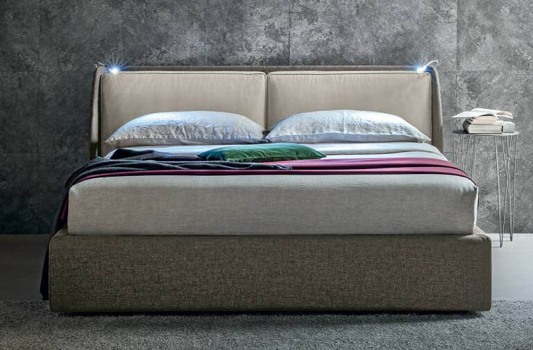 Letto design moderno LED integrato