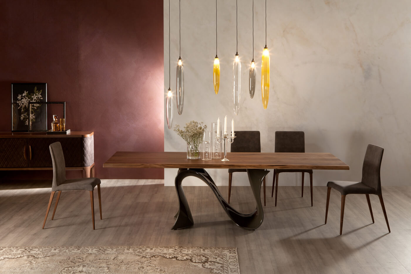 Illuminazione sospesa pendenti arredamento moderno contemporaneo Rain Tonin Casa