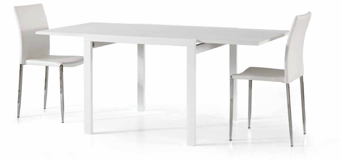 Tavolo quadrato allungabile bianco 90x90