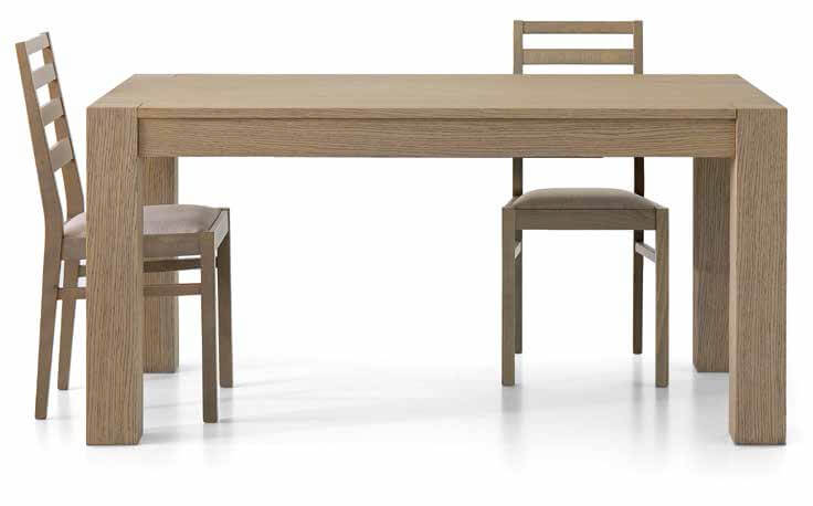 Tavolo rovere spazzolato allungabile finitura seppia
