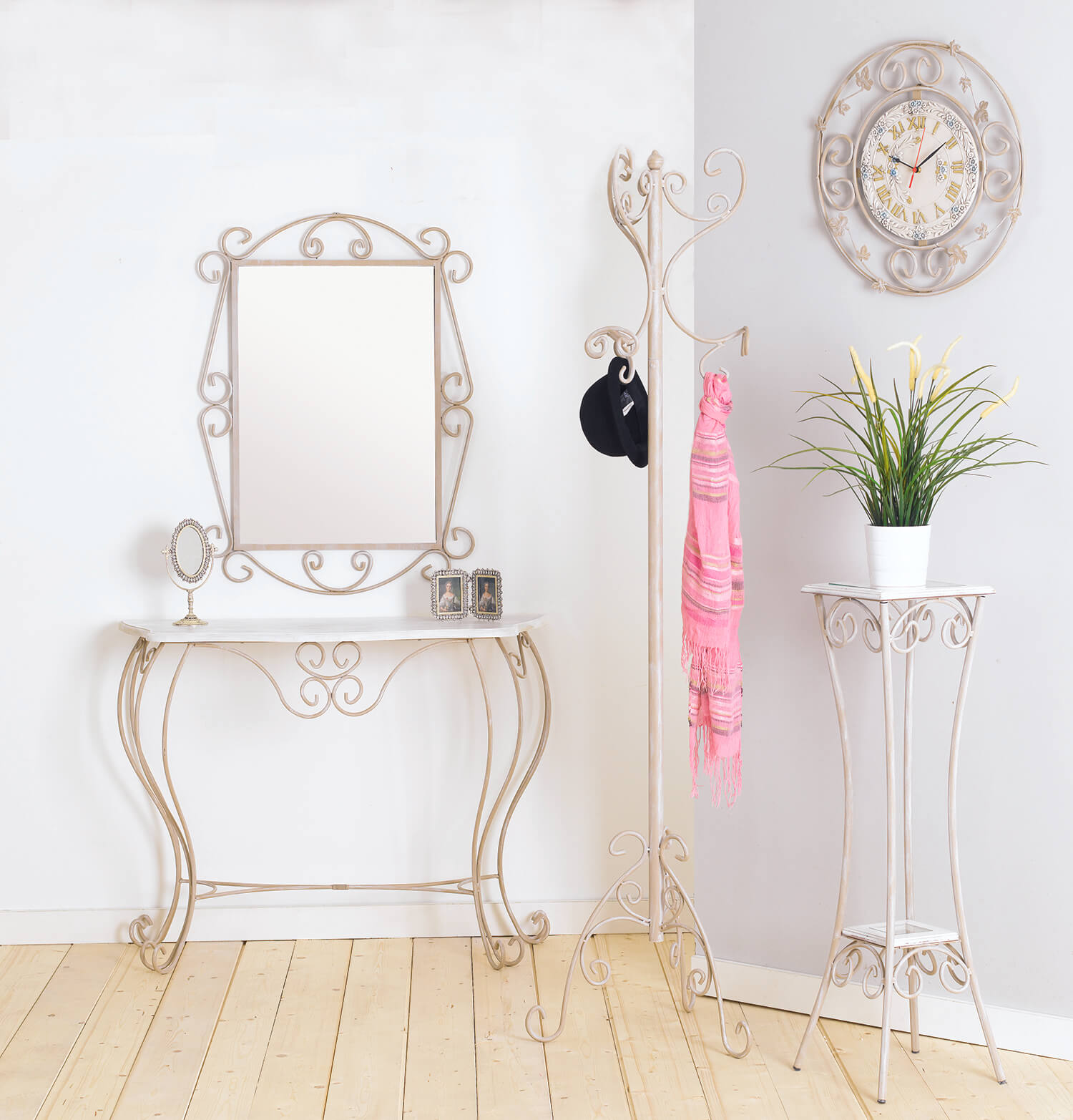 Set arredo ingresso Tortora shabby chic