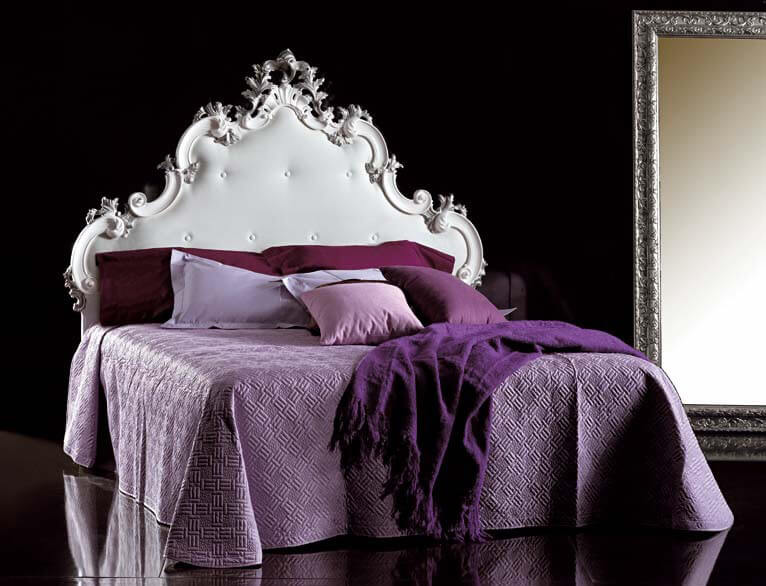 Letto intarsiato barocco